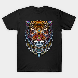 Tiger Face Viking Mandala T-Shirt